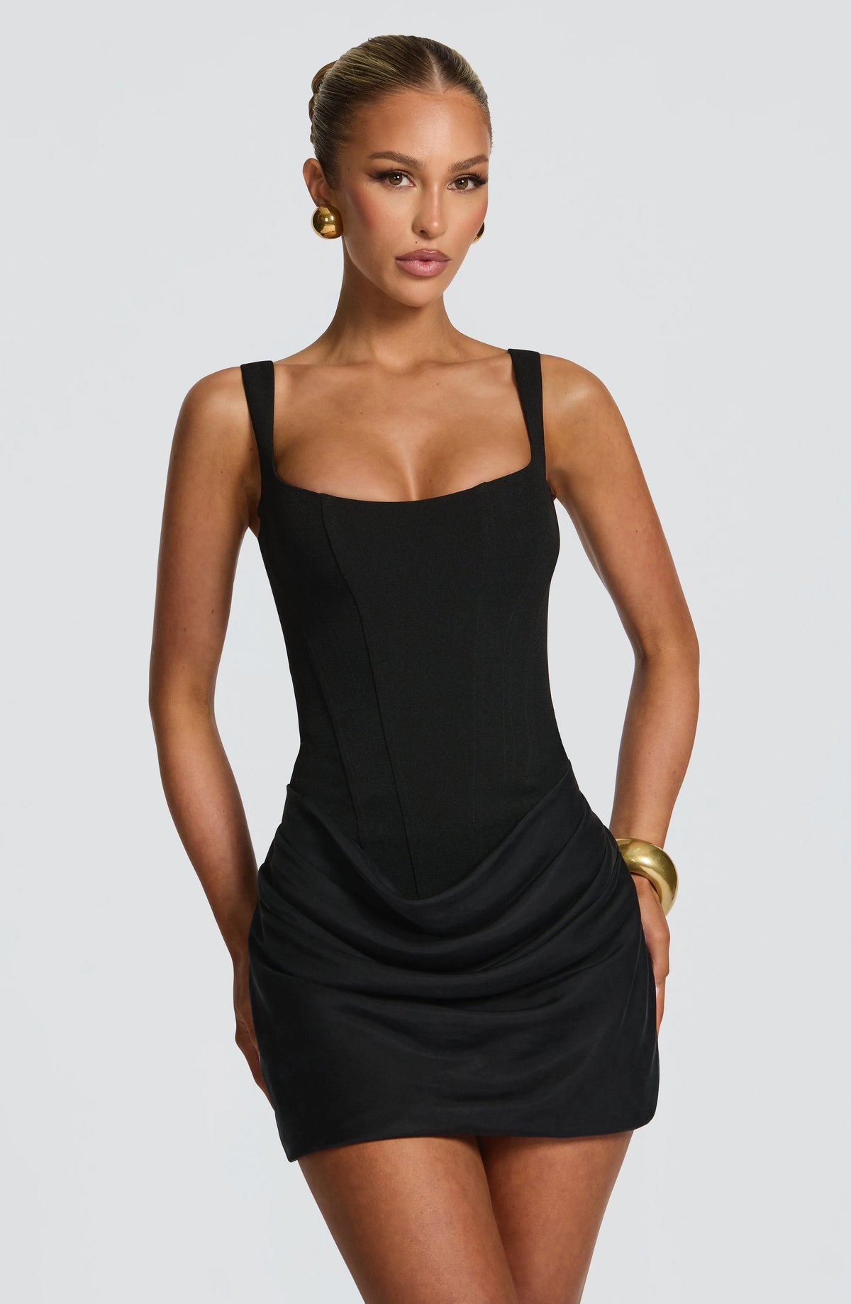Women's Square-Neck Bodycon Mini Dress