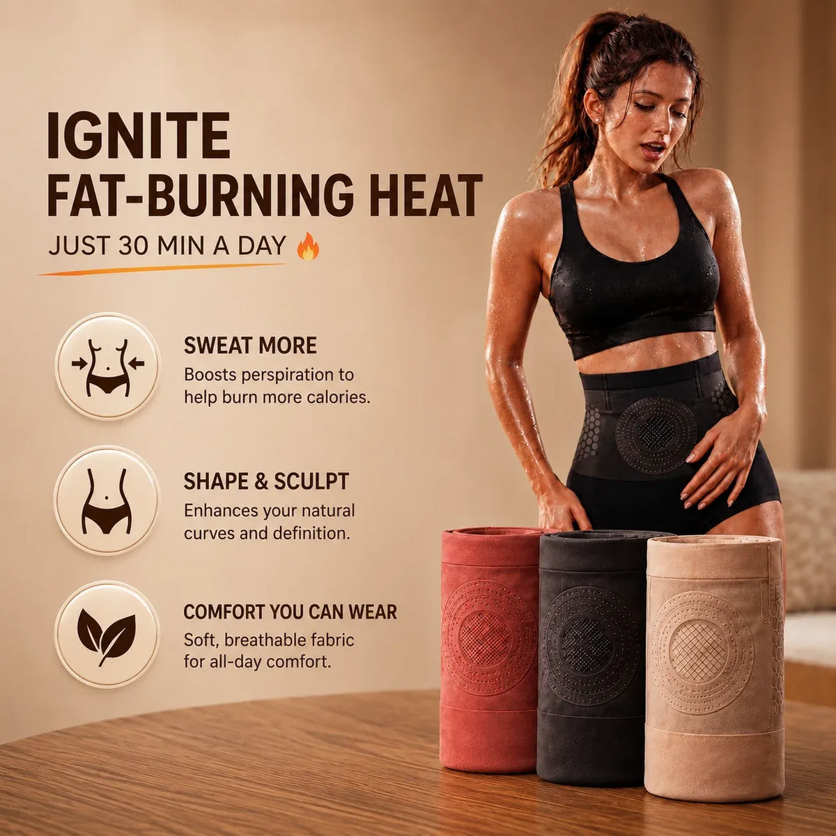 Women's Thermal Shaping Shorts with Gentle Compression