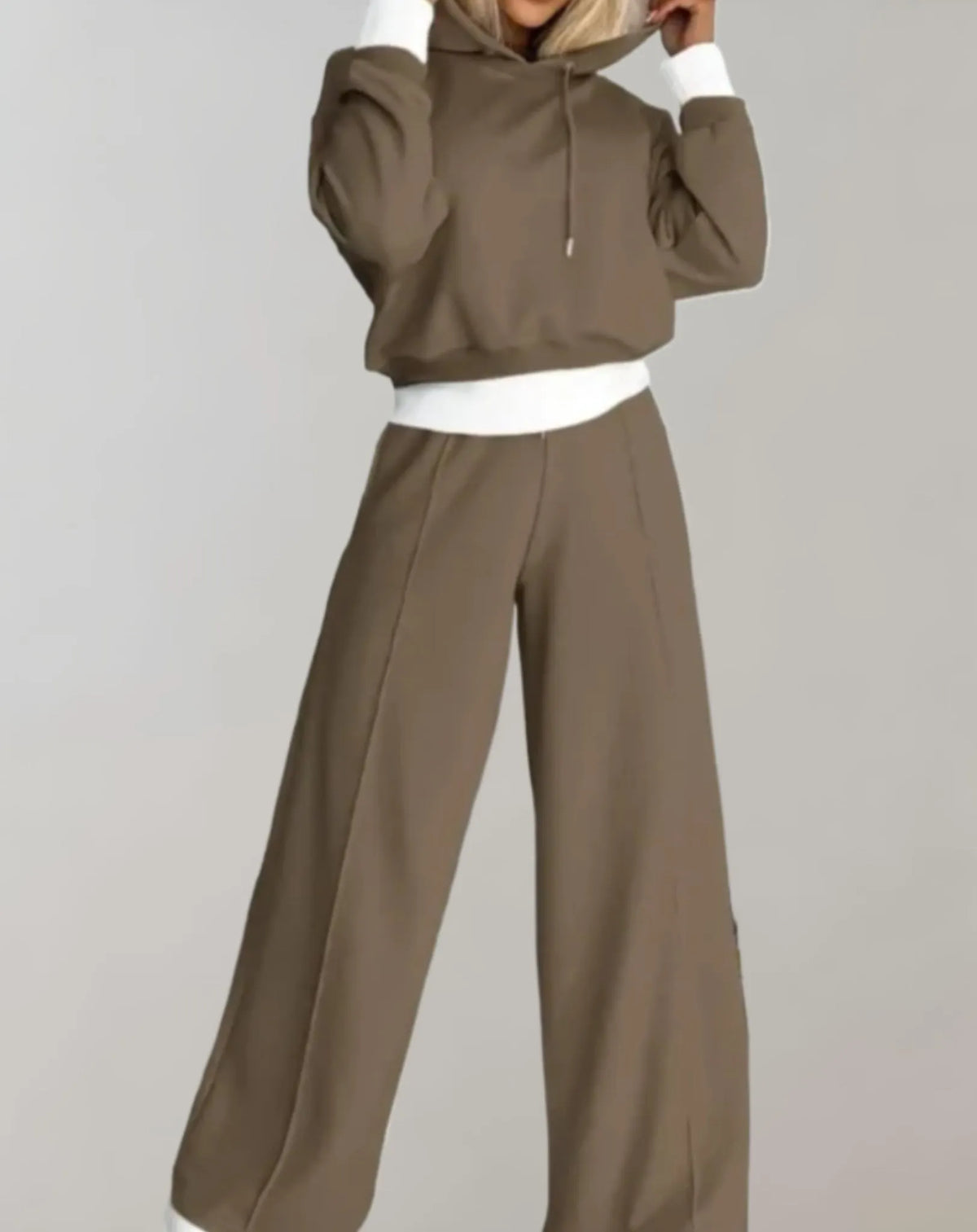 Women's Two-Piece Hoodie and Wide-Leg Lounge Set