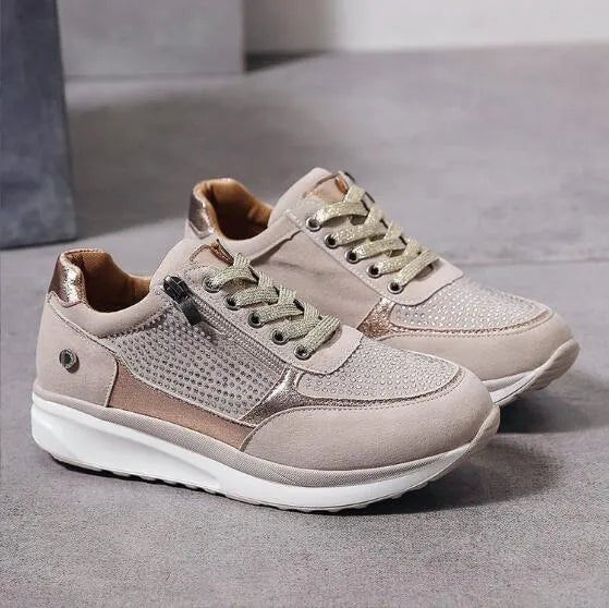 Women's Walking Shoes with Breathable Upper and Cushioned Sole