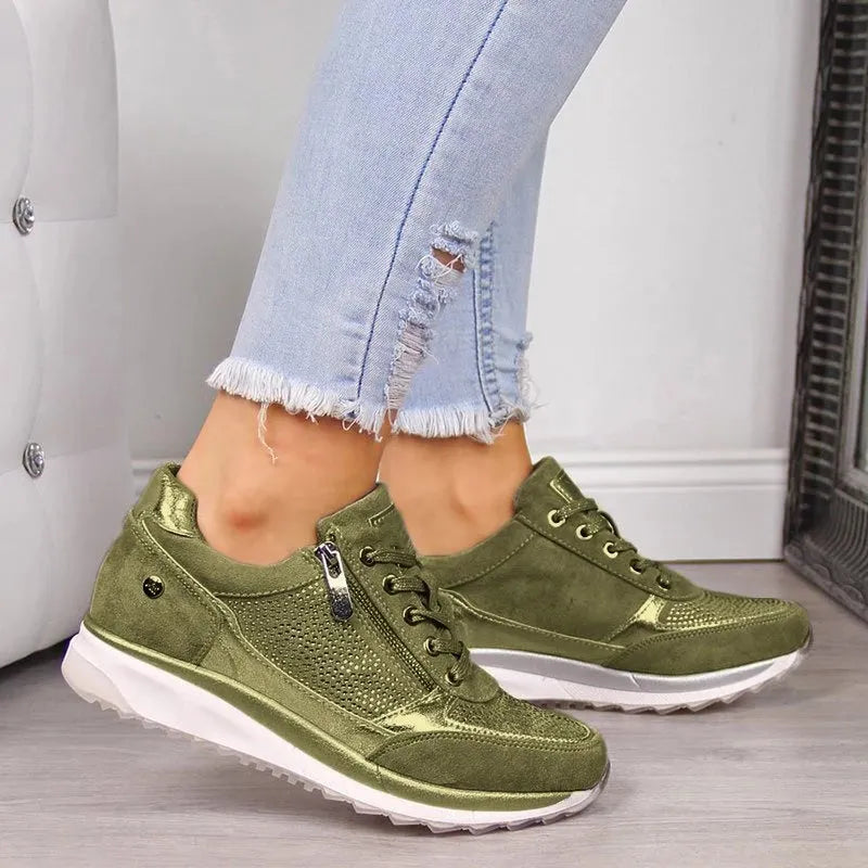 Women's Walking Shoes with Breathable Upper and Cushioned Sole