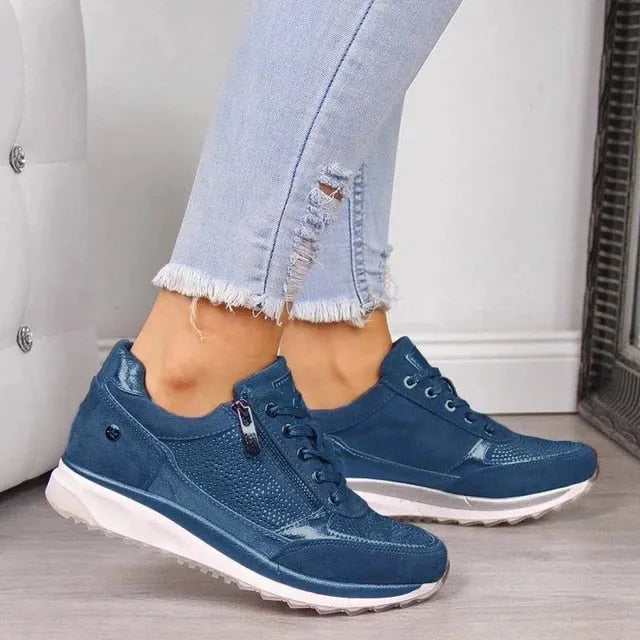 Women's Walking Shoes with Breathable Upper and Cushioned Sole