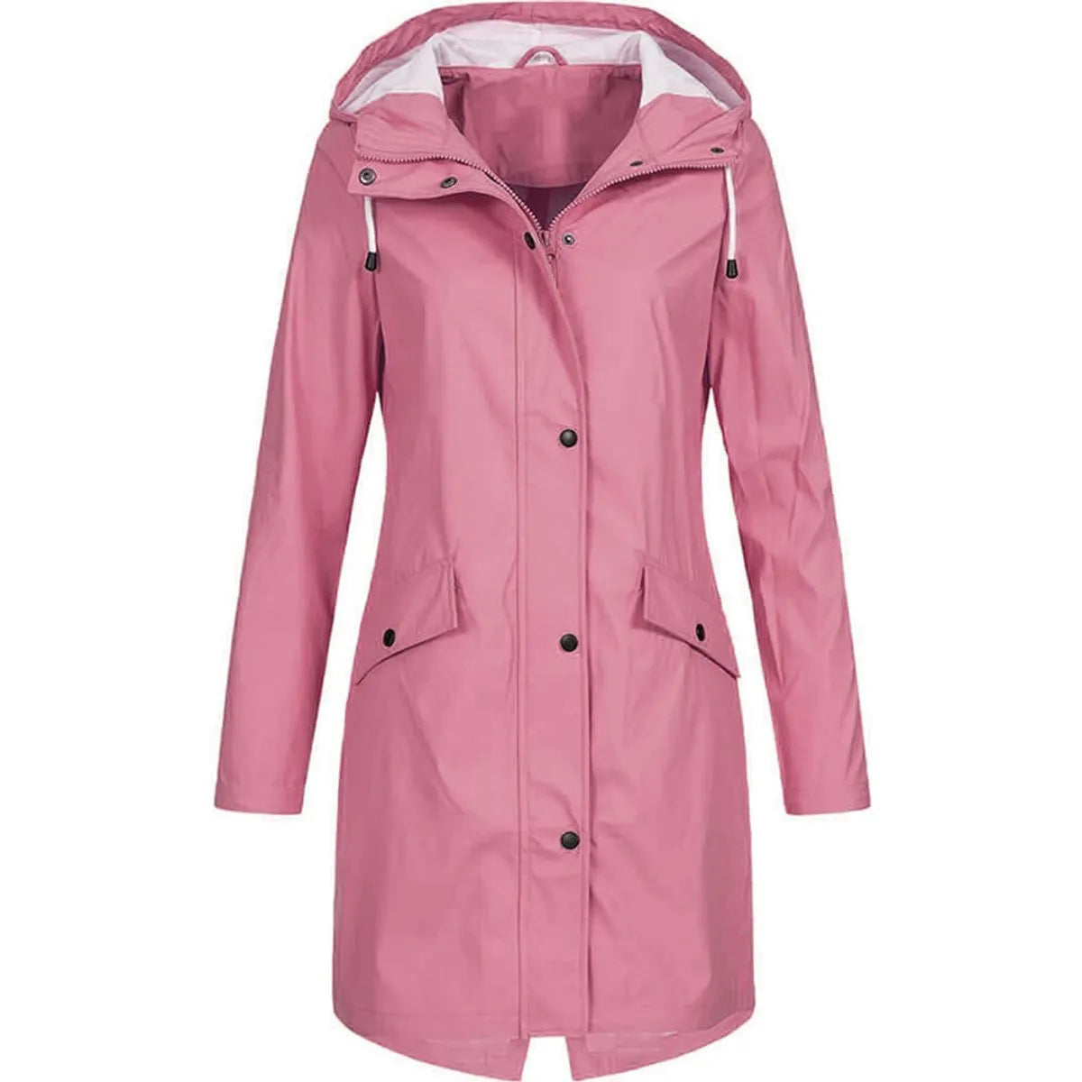 Women's Warm-Lined Trench Coat with Hood