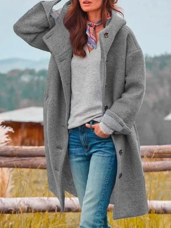 Women's Warm Winter Coat with Pockets