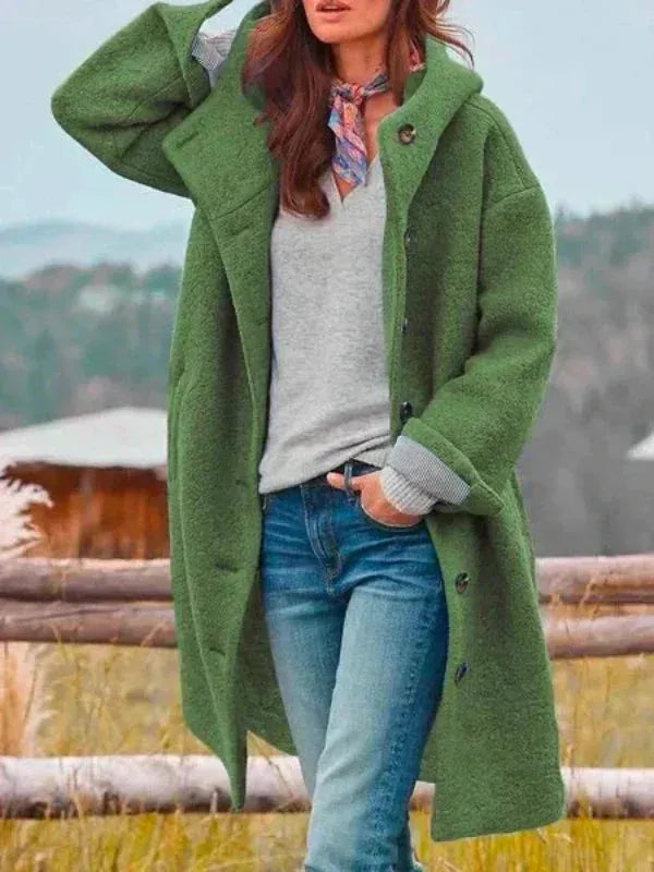 Women's Warm Winter Coat with Pockets