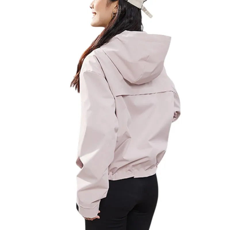 Women's Waterproof Breathable Rain Jacket with Adjustable Hem