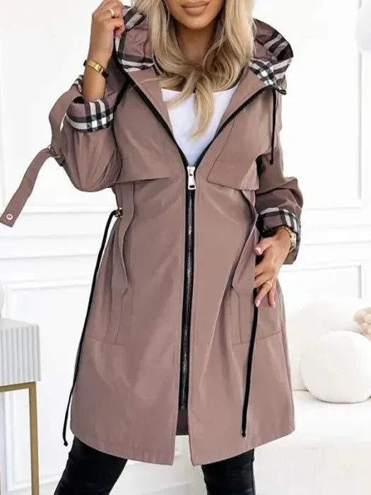 Women's Waterproof Windproof Zip-Up All-Weather Jacket