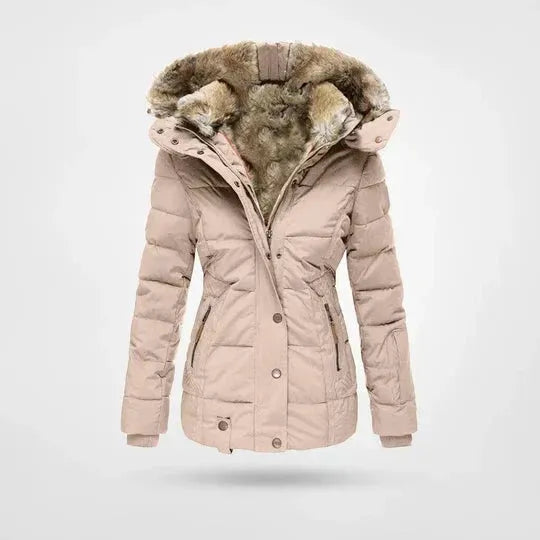 Women's Waterproof Winter Jacket with Detachable Hood