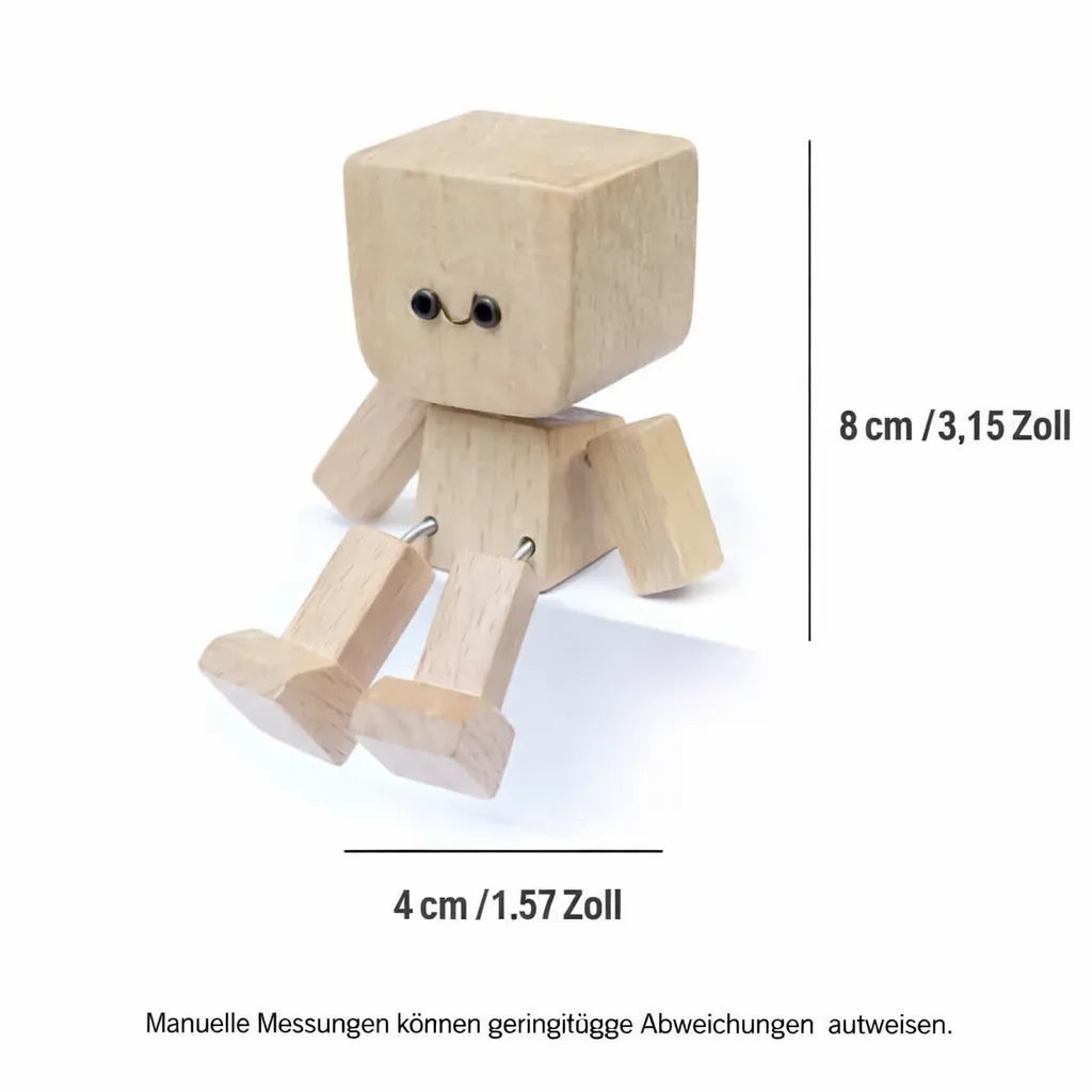 Wooden Swinging Figurine Decor with Interchangeable Faces